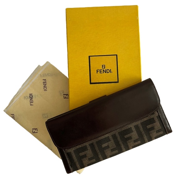 Authentic Vintage Fendi Zucca Jacquard Wallet - Picture 1 of 7